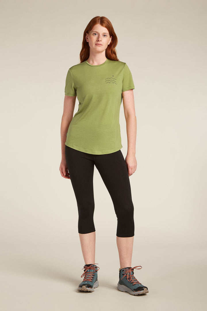 Womens Merino Blend 125 Cool-Lite™ Sphere S S T-Shirt Across the Peaks Olive 0A577Y