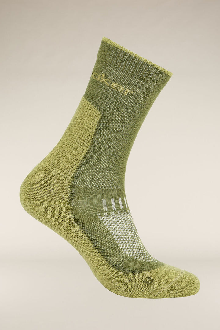 Womens Merino Hike+ Light Crew Socks Sphagnum/Olive  0A578K