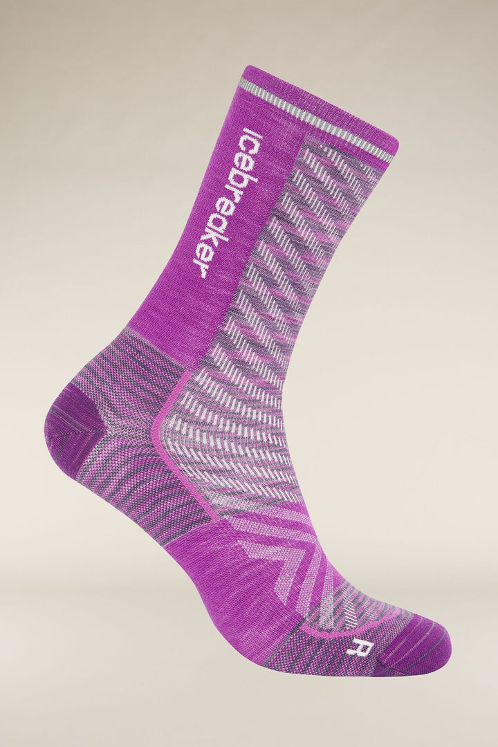 Womens Merino Blend Run+ Ultralight Crew Socks Fusion Dye Passion/SD 0A578X