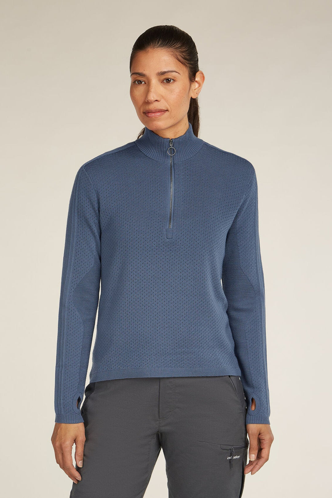 Womens Merino icebreaker Anniversary Original Long Sleeve Half Zip