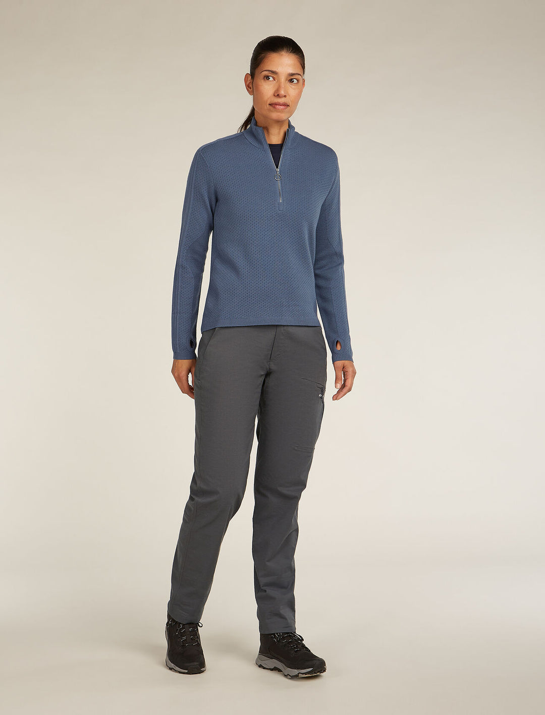 Womens Merino icebreaker Anniversary Original Long Sleeve Half Zip