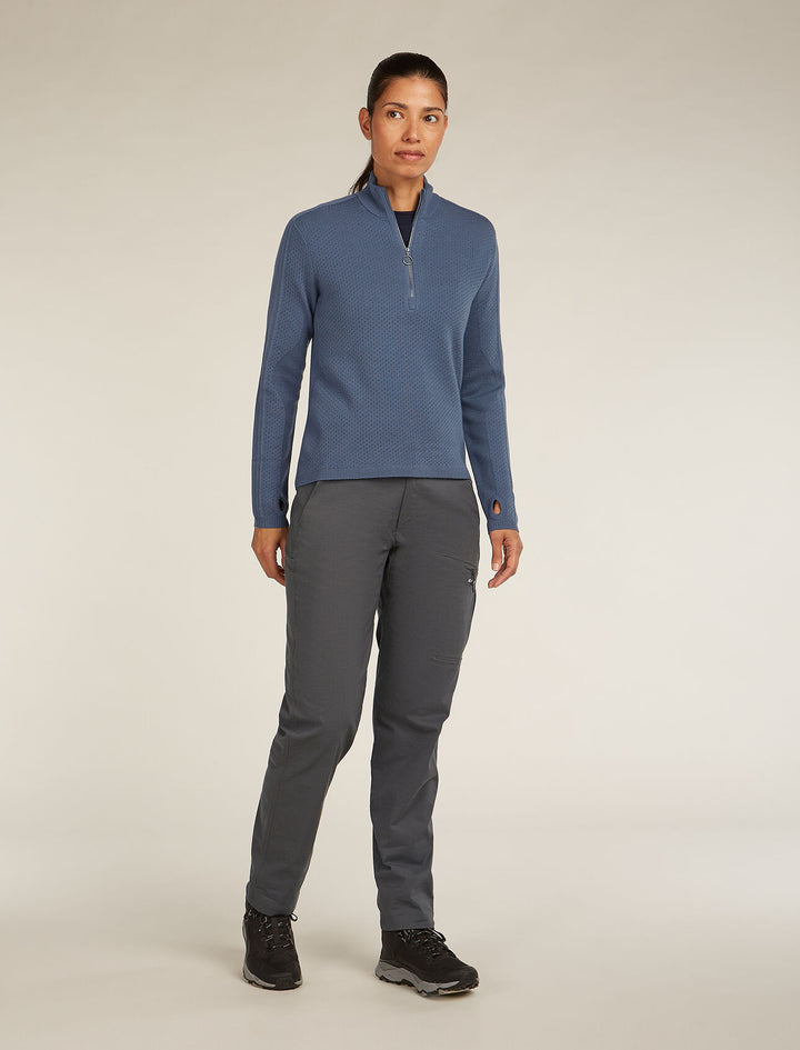 Womens Merino icebreaker Anniversary Original Long Sleeve Half Zip