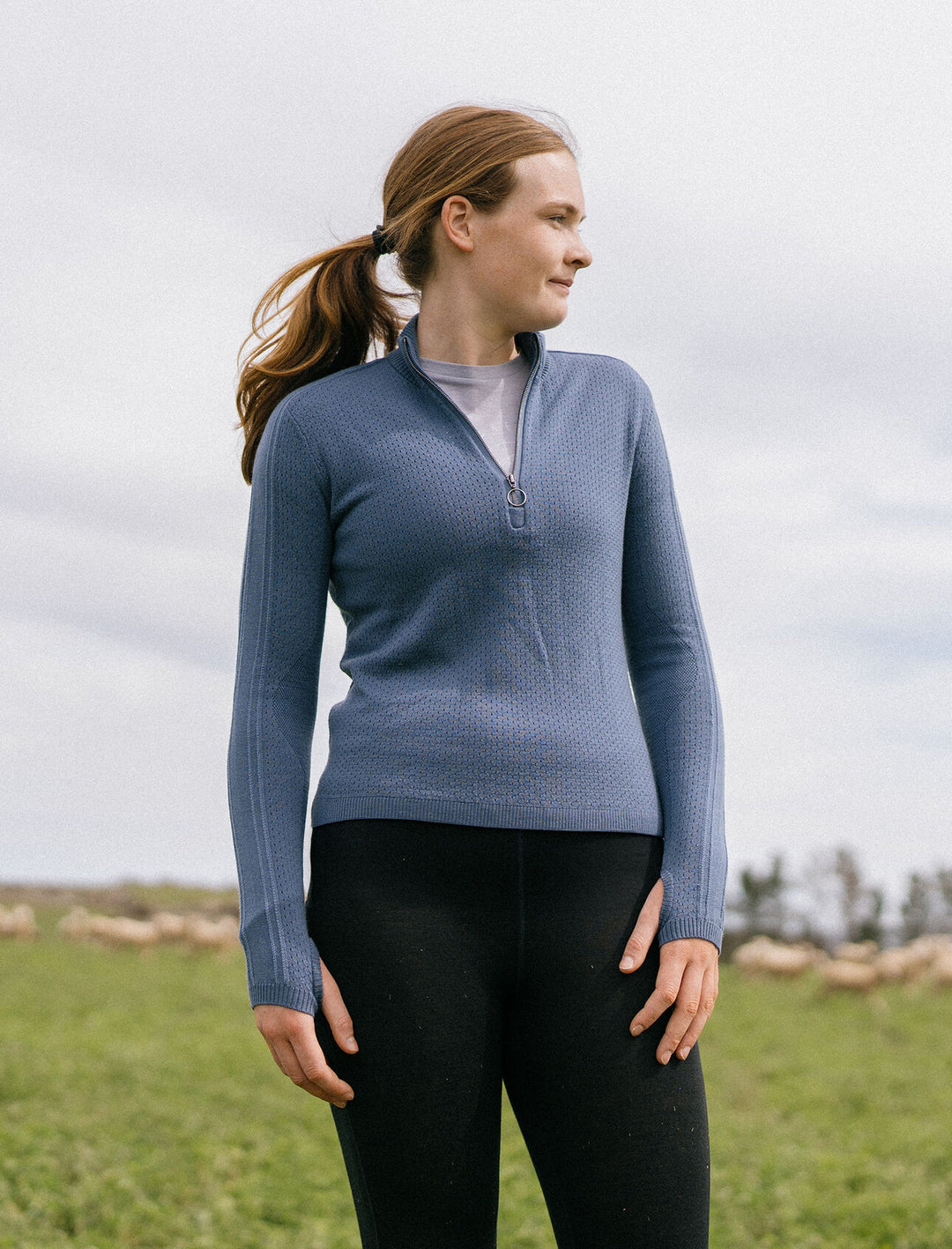 Womens Merino icebreaker Anniversary Original Long Sleeve Half Zip