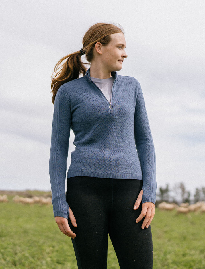 Womens Merino icebreaker Anniversary Original Long Sleeve Half Zip