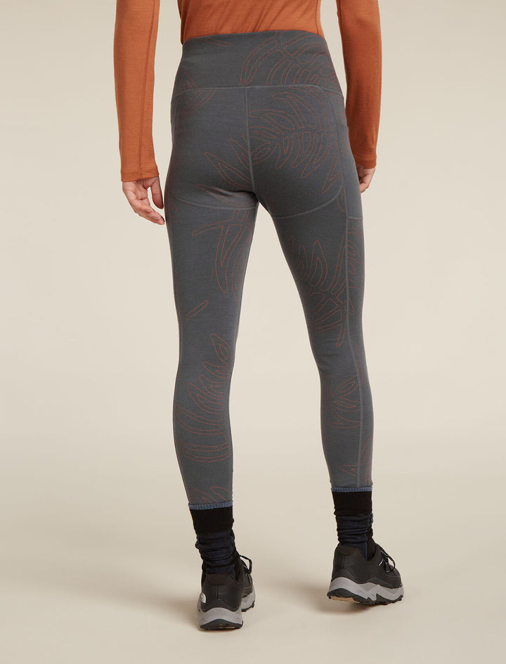 Womens Merino 260 Fastray 25" High Rise Tights Fresh Ferns Obsidian Carob 0A579U