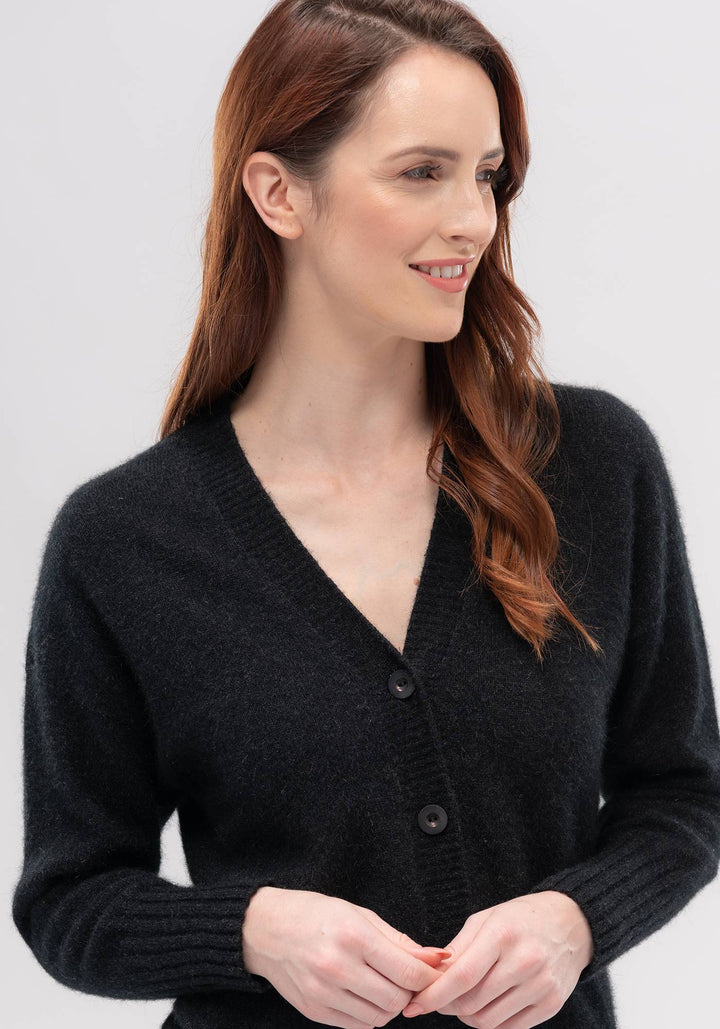 Womens Karo Cardi  Jet 100207