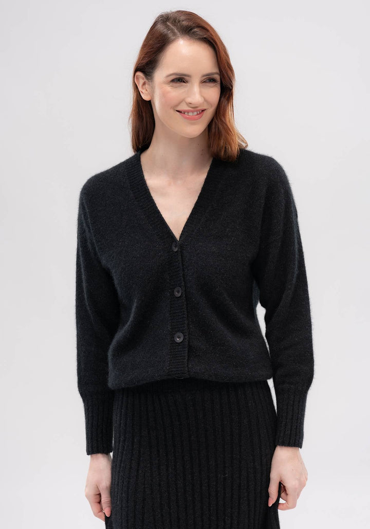 Womens Karo Cardi  Jet 100207