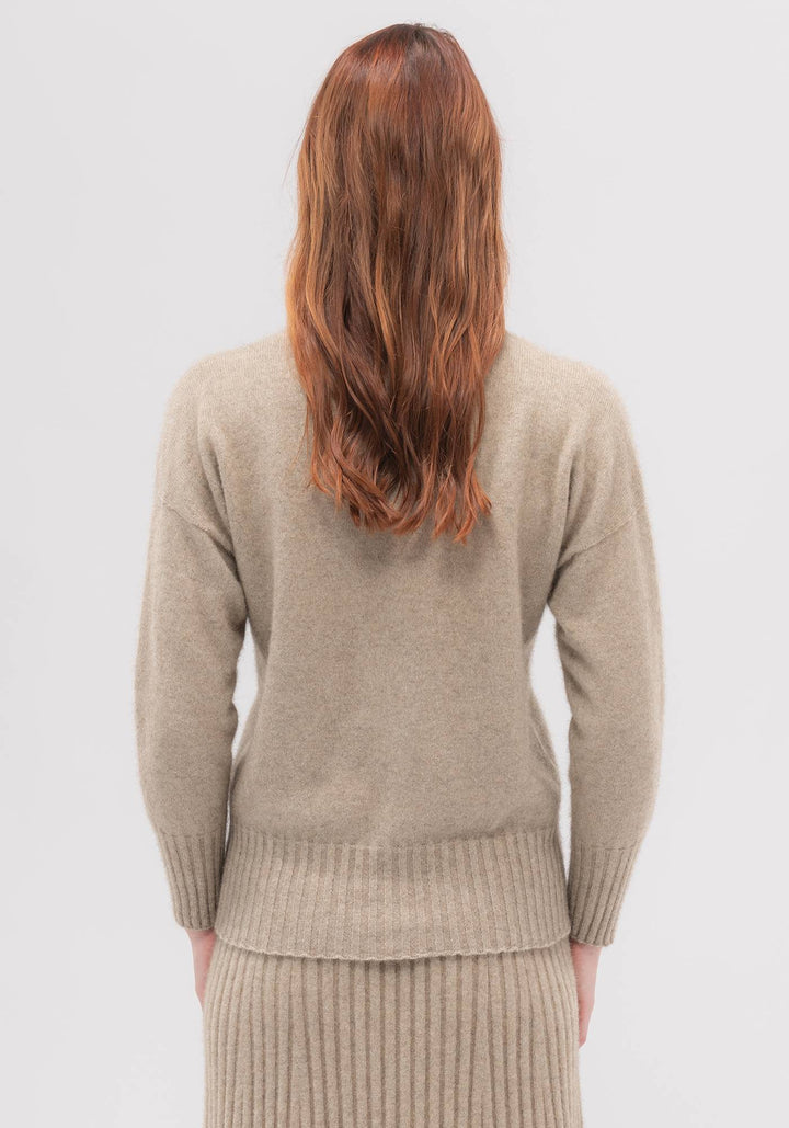 Womens Karo Cardi  Latte 100207