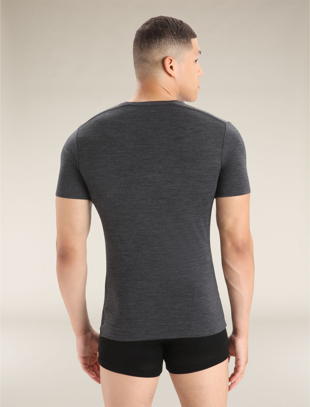 Mens Anatomica SS Crewe Jet Heather 103033