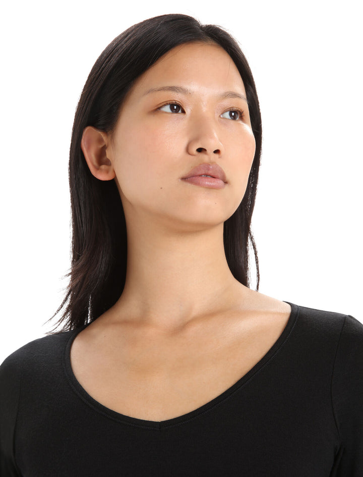 Womens Merino 150  Siren LS Sweetheart Black 103194