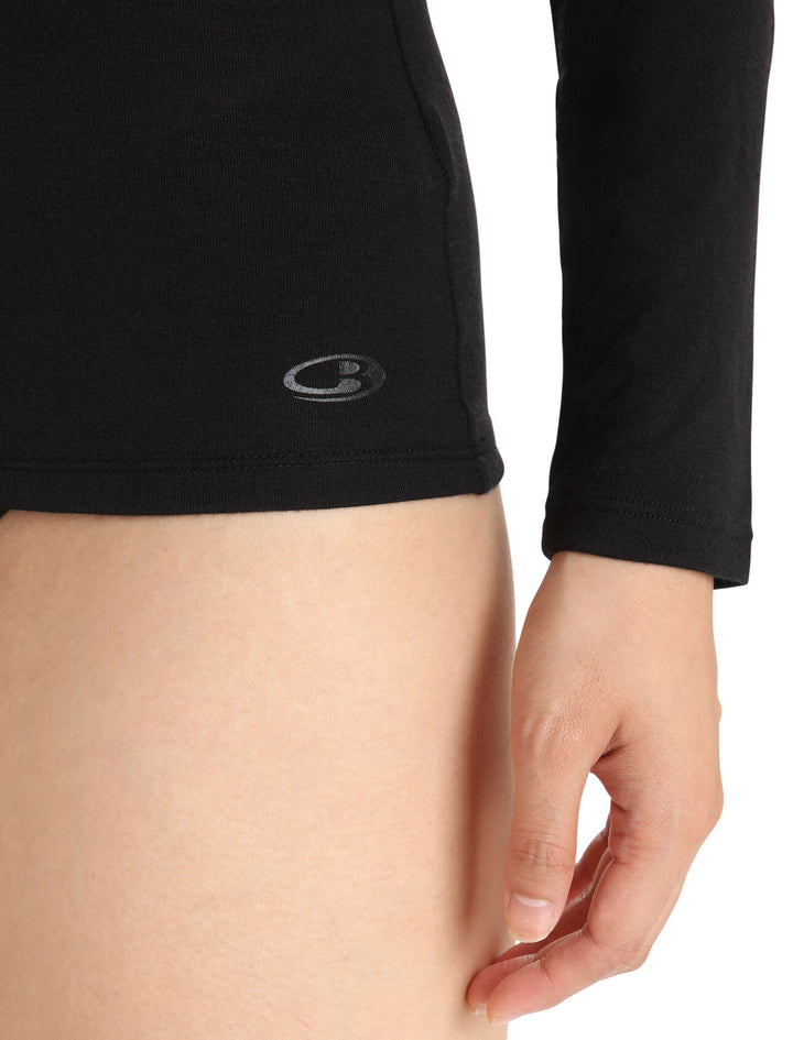 Womens Merino 150  Siren LS Sweetheart Black 103194