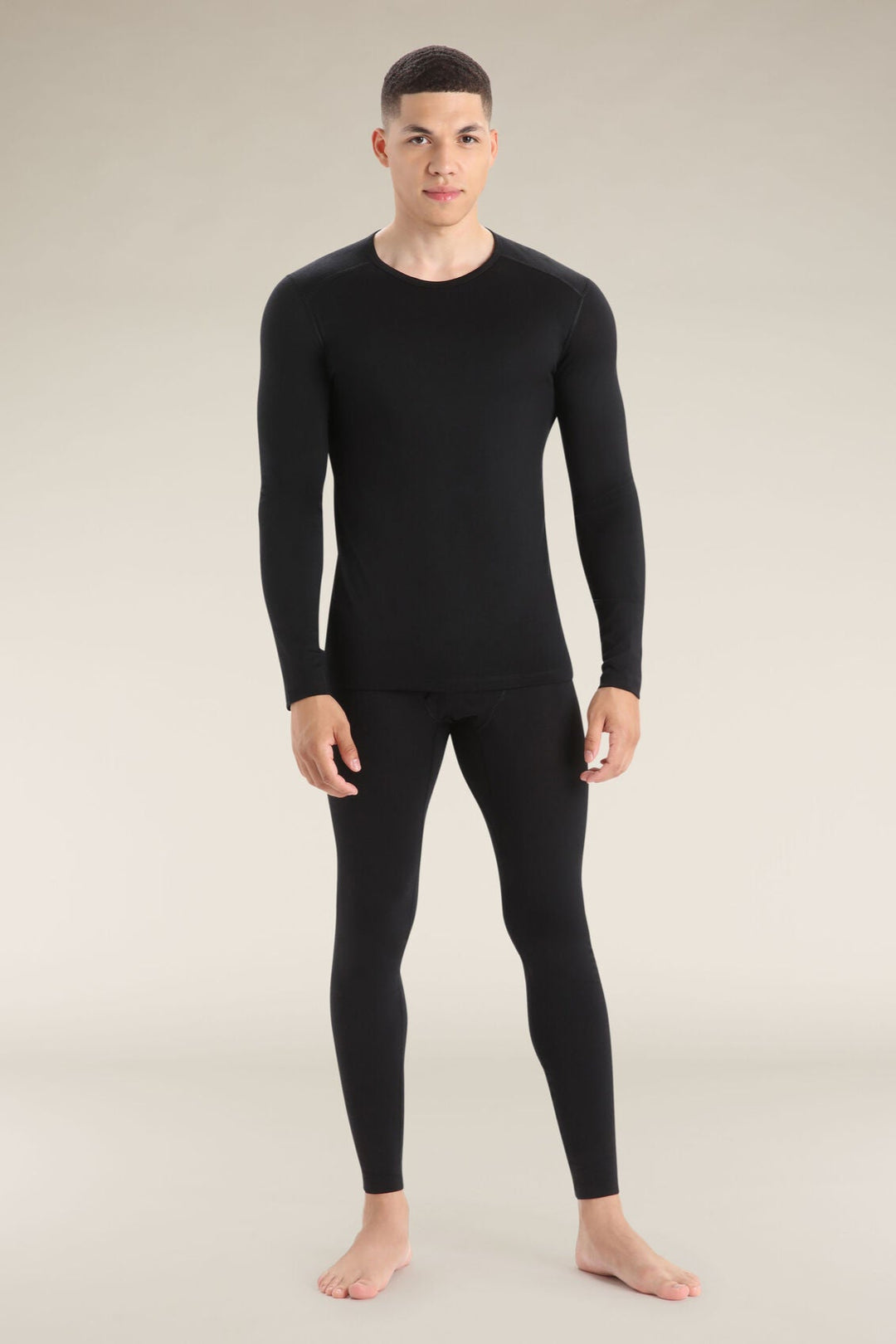 Mens 200 Oasis LS Crewe Black 104365