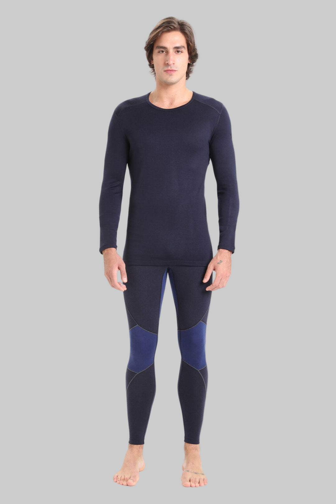 Mens Merino 260 Tech LS Crew Neck Thermal Top Midnight Navy 104371