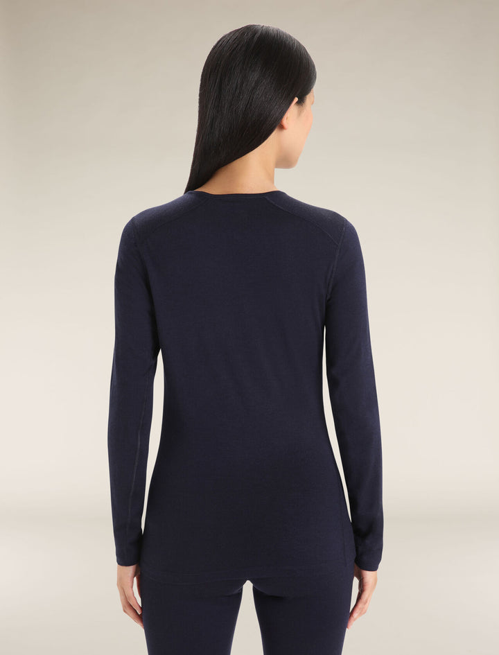 Womens 200 Oasis LS Crewe Midnight Navy 104375