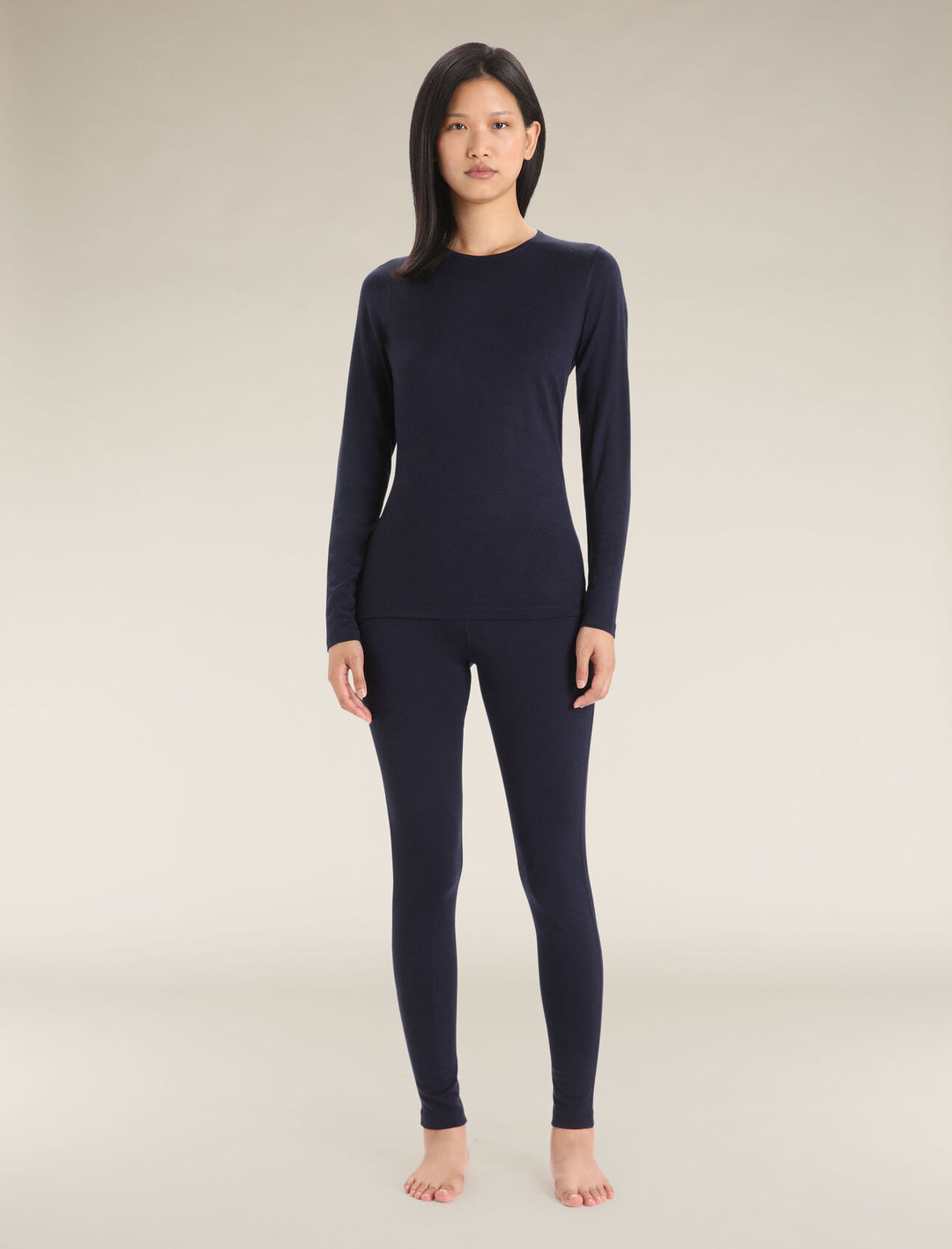 Womens 200 Oasis LS Crewe Midnight Navy 104375