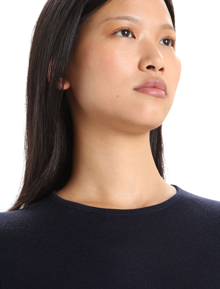 Womens 200 Oasis LS Crewe Midnight Navy 104375