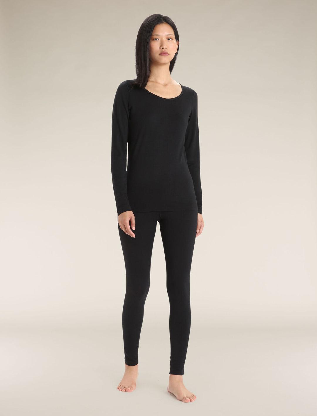 Womens 200 Oasis LS Scoop Black 104378