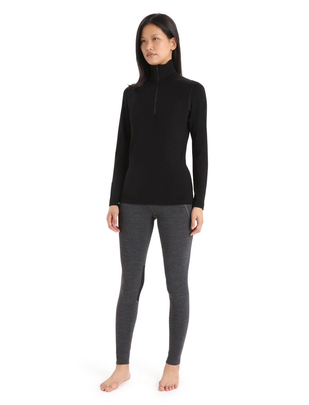 Womens 260 Tech LS Half Zip Black B04390