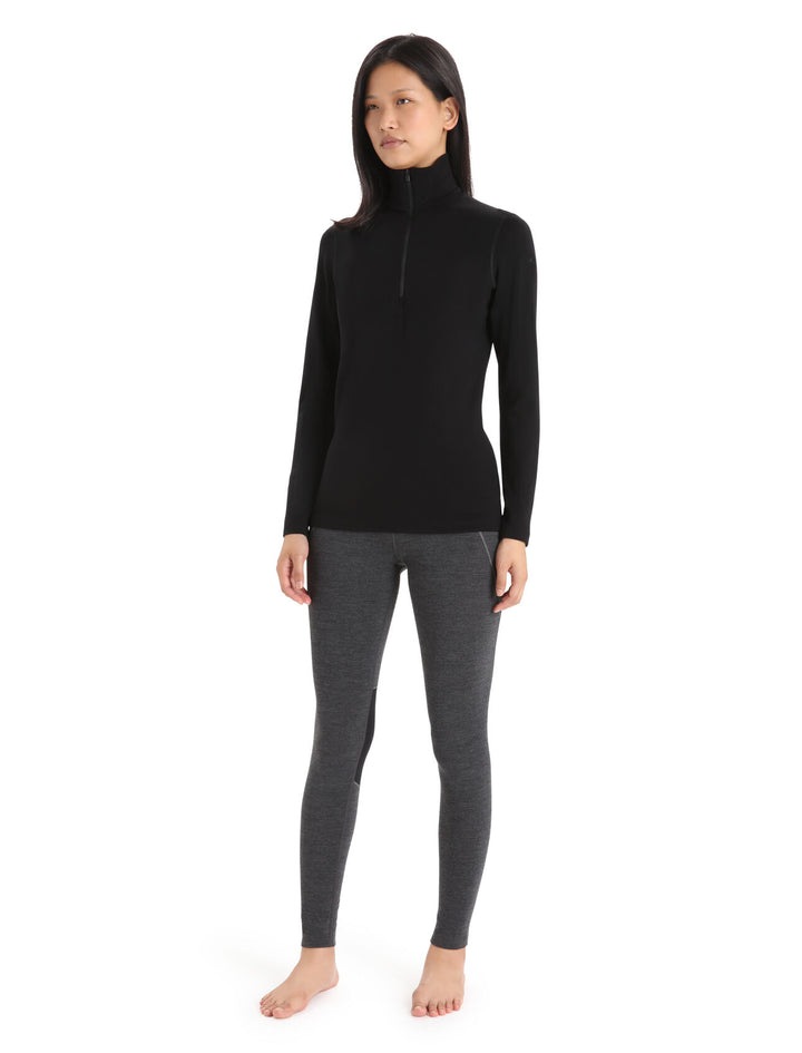 Womens 260 Tech LS Half Zip Black B04390