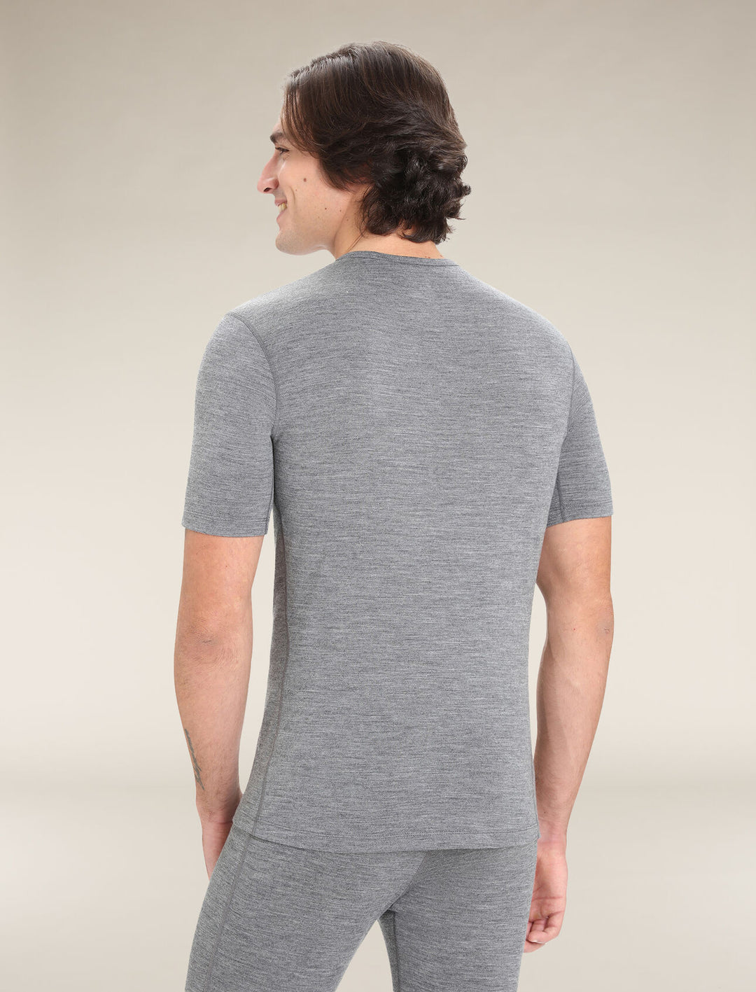 Mens 200 Oasis SS Crewe Gritstone Heather 104509