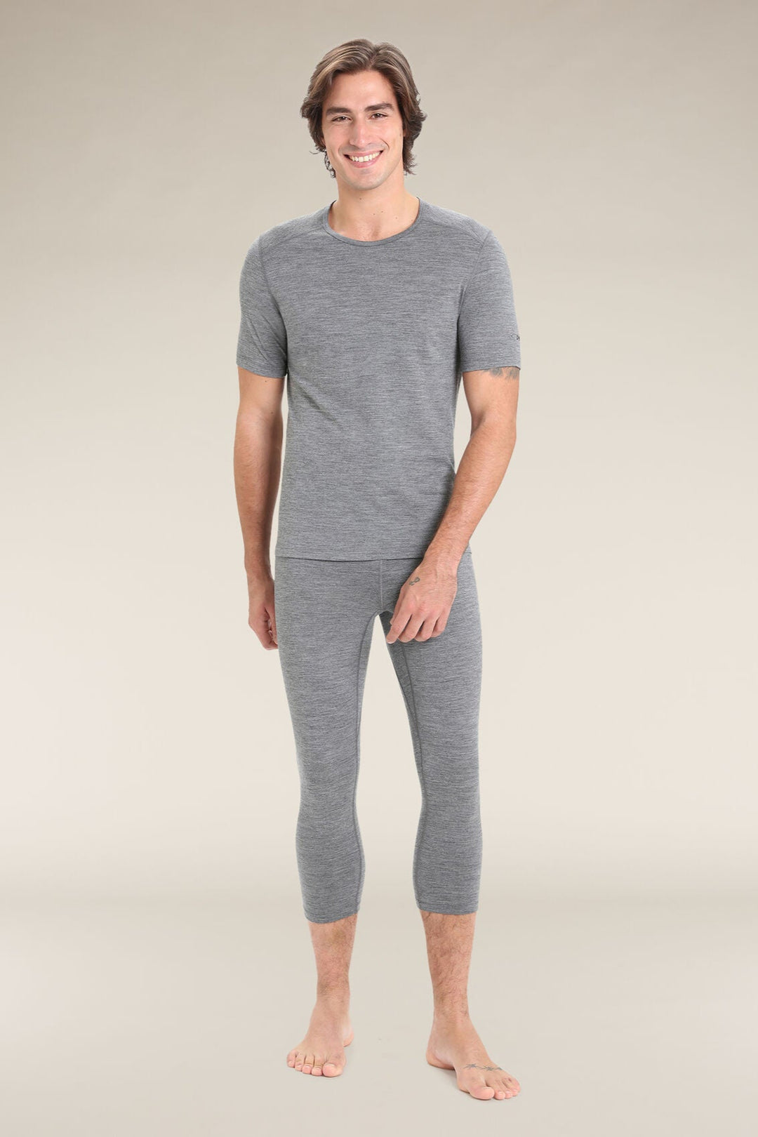Mens 200 Oasis SS Crewe Gritstone Heather 104509