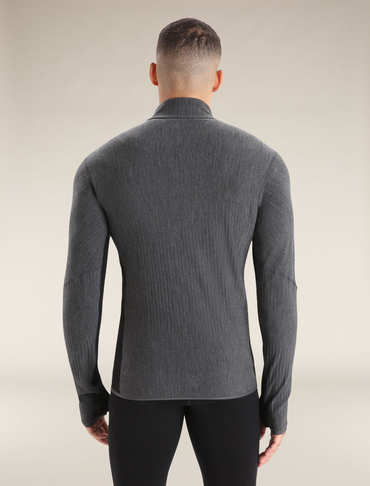 Mens Descender Long Sleeve Zip Jacket Jet HTHR / Black B04853