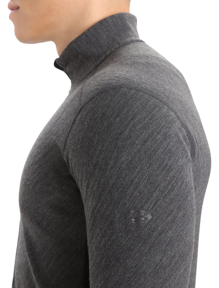 Mens Descender LS Zip  Jet Heather / Black 104853