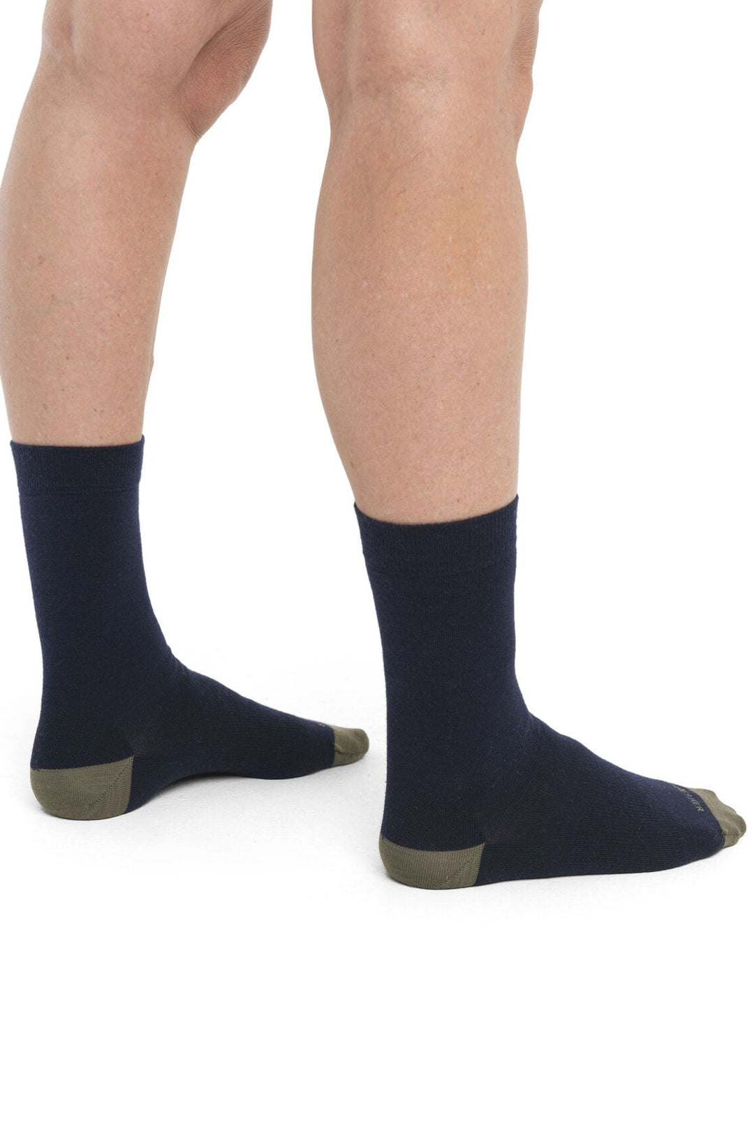 Womens Merino Lifestyle Fine Gauge Crew Socks Midnight Navy/ Loden 105253