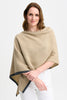 Womens Two Tone Poncho Latte/Slate 1623