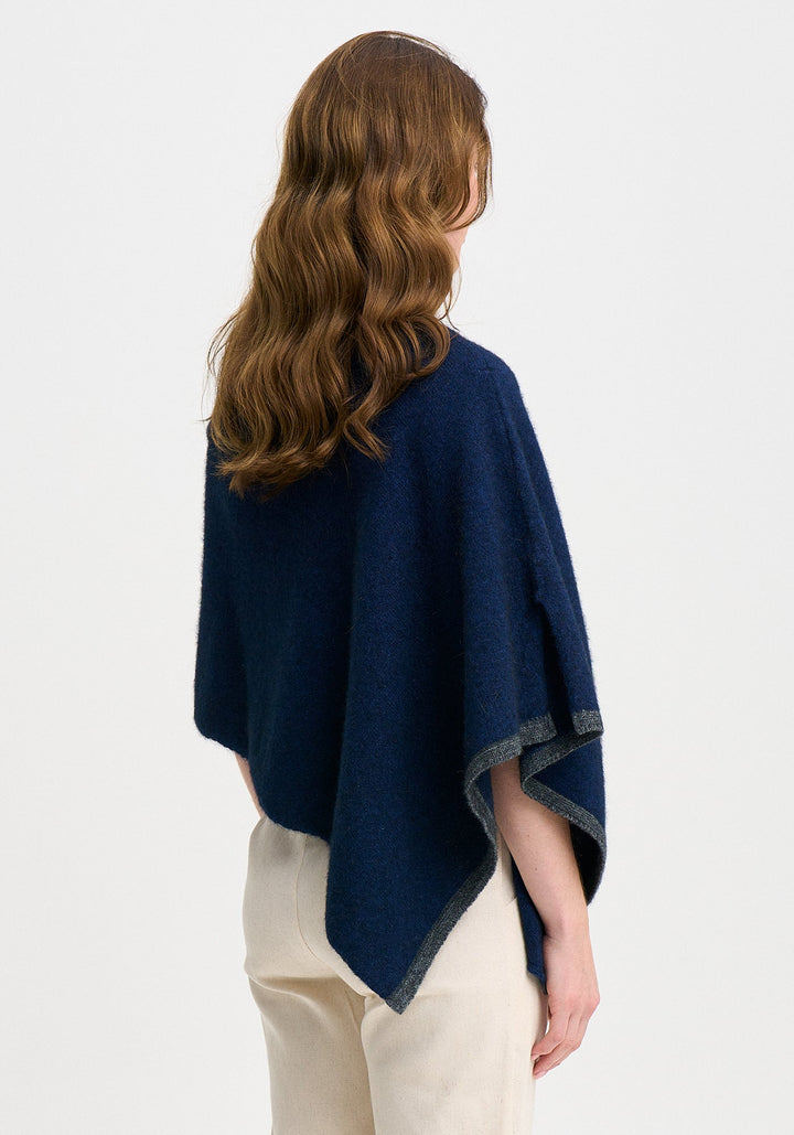 Womens Two Tone Poncho Zephyr/Slate 1623
