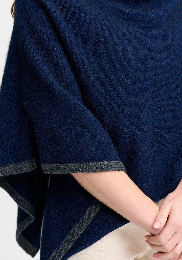 Womens Two Tone Poncho Zephyr/Slate 1623