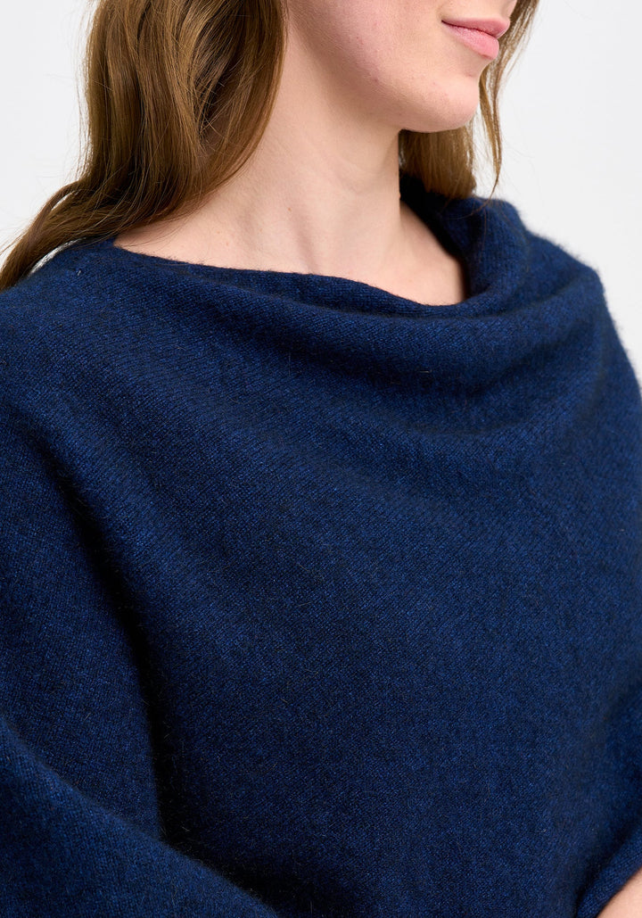 Womens Two Tone Poncho Zephyr/Slate 1623
