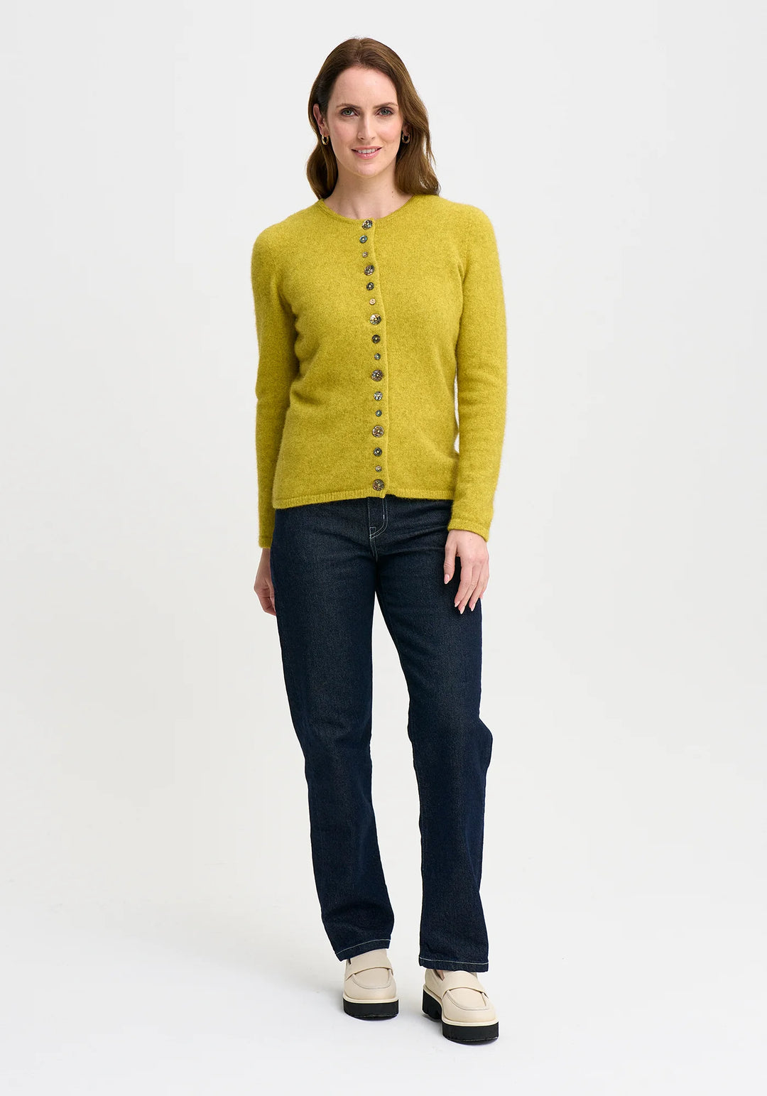 Womens Shell Cardigan Golden Pearl 1736