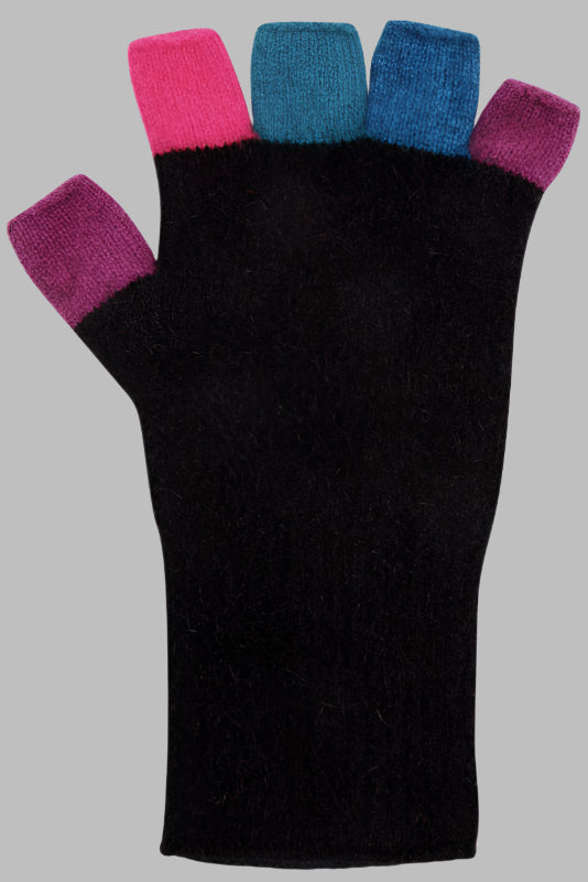 Multi Fingerless Gloves Black NX812