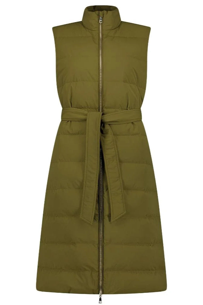 Womens Bella 90/10 Down Maxi Vest - Loden