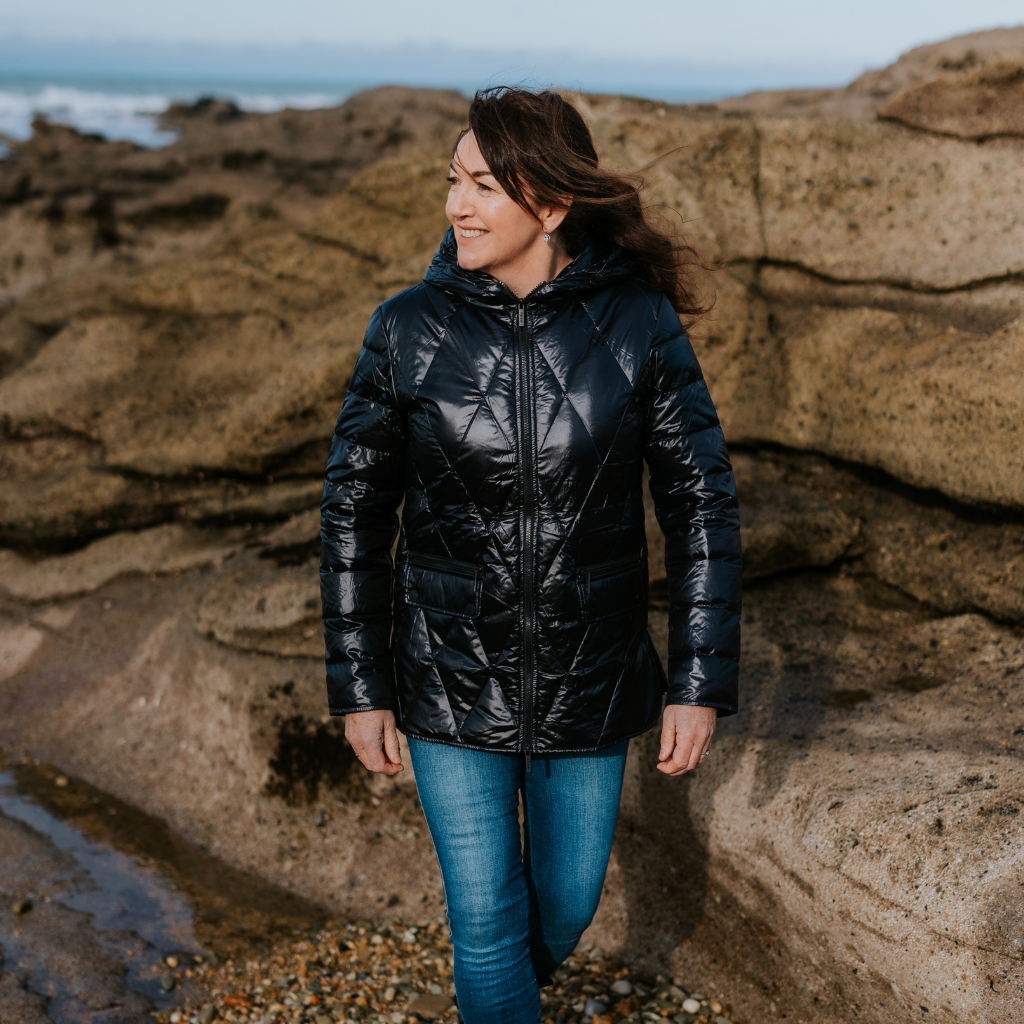 Womens Anita Packable Down Jacket Black
