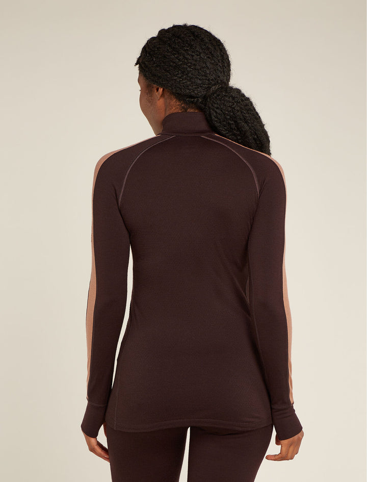 Womens Zoneknit LS Half Zip Jet Bittersweet BA56HI
