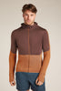 Mens Merino Blend 200 Realfleece™ Descender LS Zip Hoodie Carob Dusty Clay BA56VZ