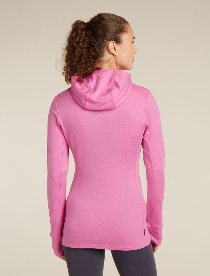Womens Merino 260 Quantum Long Sleeve Zip Hoodie Pop BA56XR