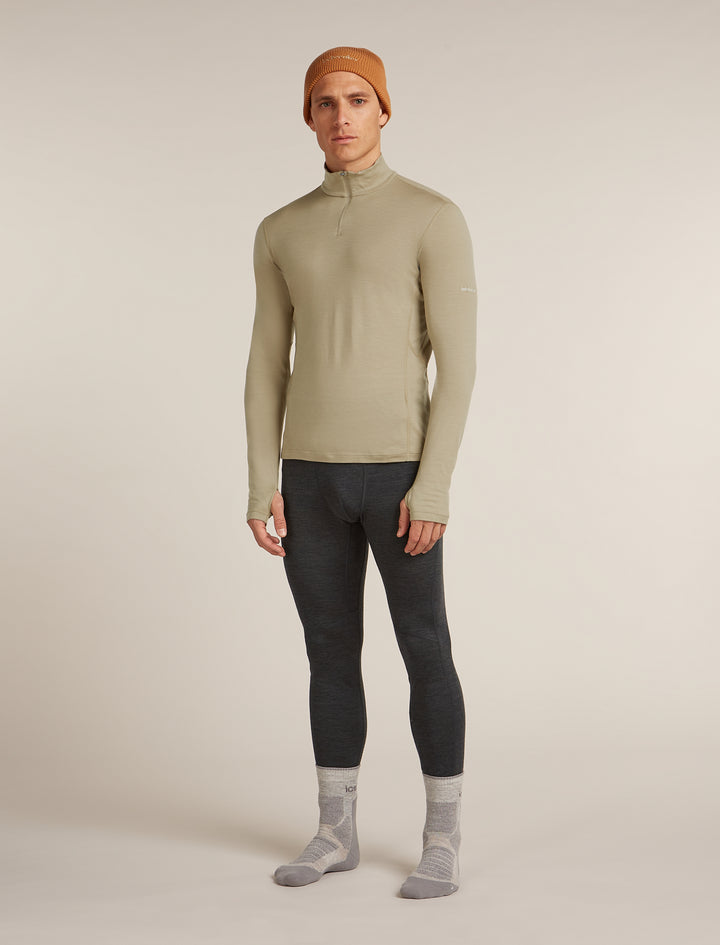 Mens 200 Merino Fine Ace Long Sleeve Half Zip Flagstone 0A5767