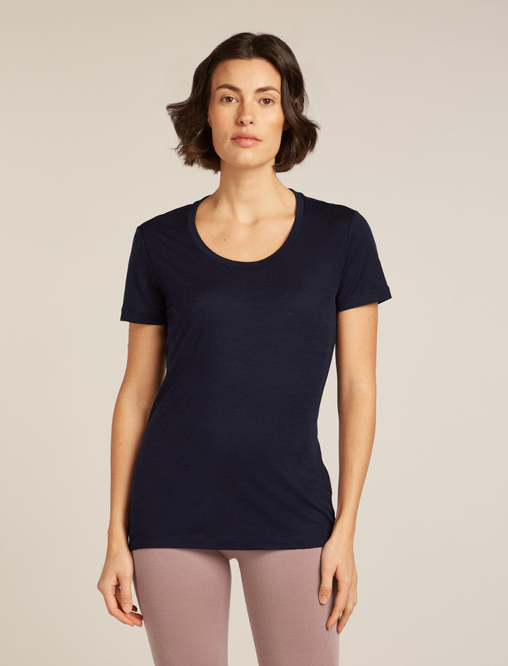 Women Merino 150 Tech Lite SS Scoop Tee Midnight Navy 0A57CF