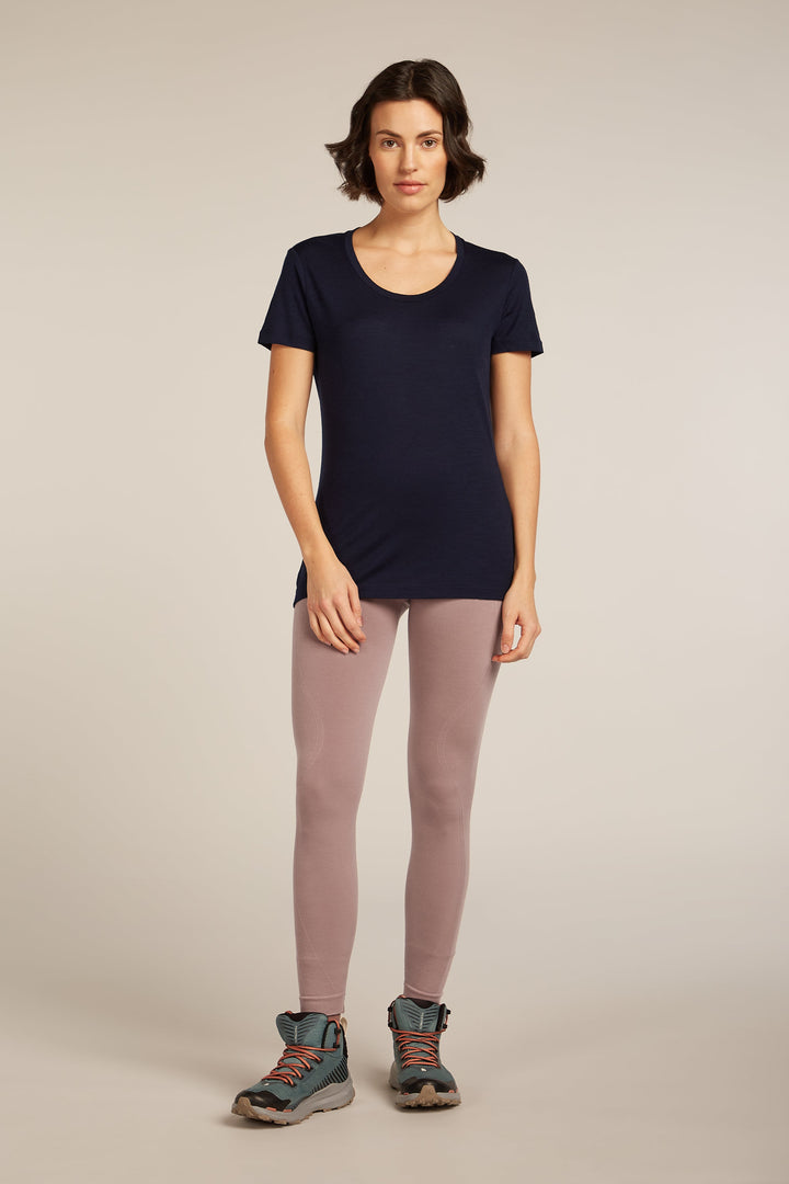 Women Merino 150 Tech Lite SS Scoop Tee Midnight Navy 0A57CF