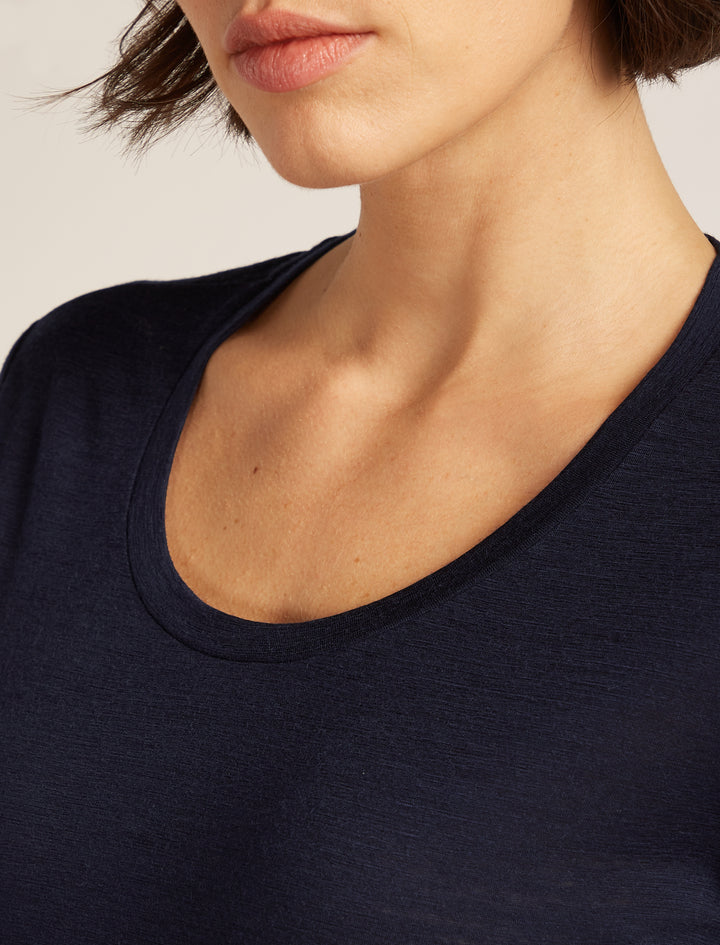 Women Merino 150 Tech Lite SS Scoop Tee Midnight Navy 0A57CF