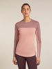 Womens Merino Blend 125 Cool-Lite™ Sphere L S T-Shirt Colour Block Blush/Summit 0A571L