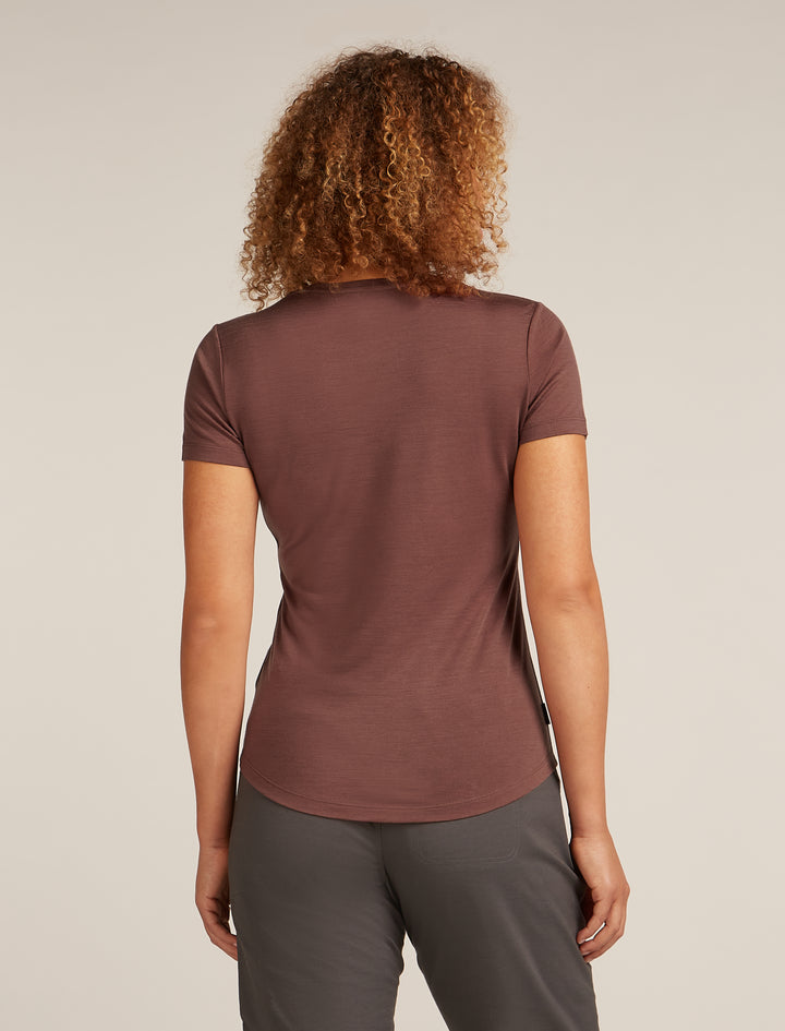 Womens Merino Blend 125 Cool-Lite™ Sphere lll S S  Scoop T-Shirt Carob 0A56ZP