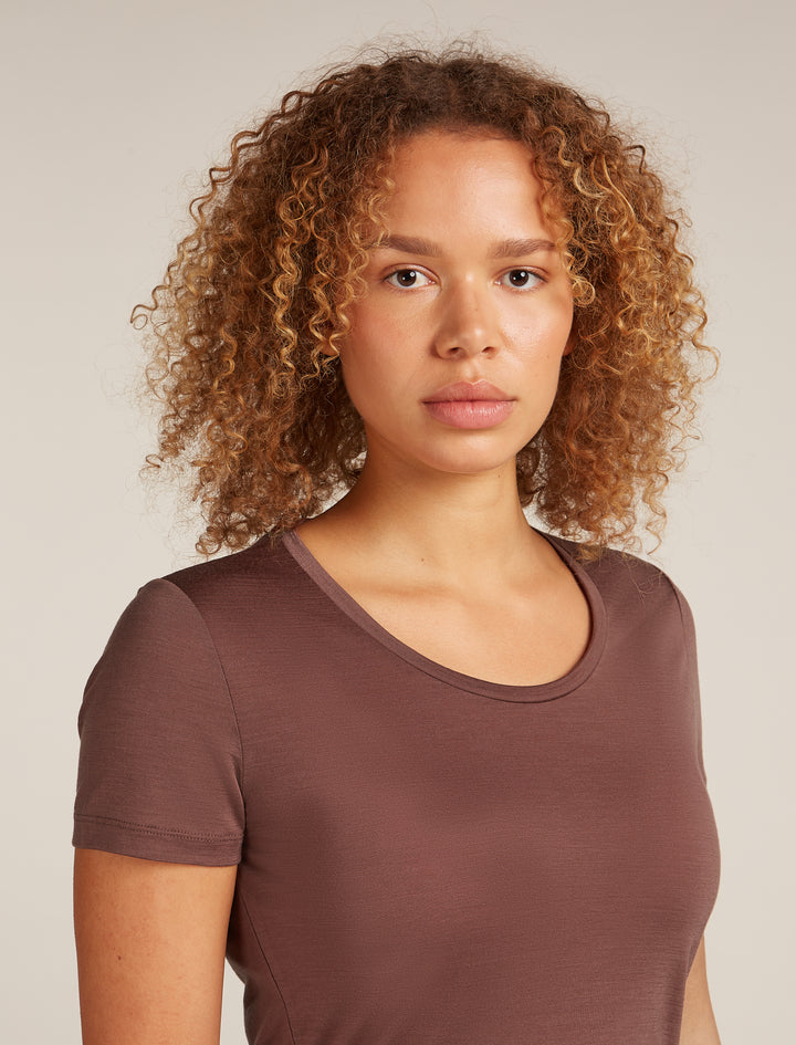 Womens Merino Blend 125 Cool-Lite™ Sphere lll S S  Scoop T-Shirt Carob 0A56ZP