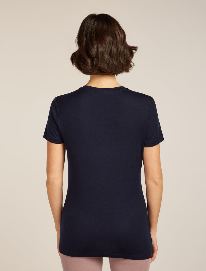 Women Merino 150 Tech Lite SS Scoop Tee Midnight Navy 0A57CF