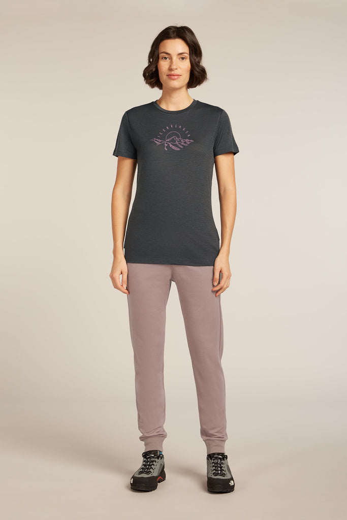 Womens Merino 150 Tech Lite S S T-Shirt Sunrise Summit Obsidian 0A576O