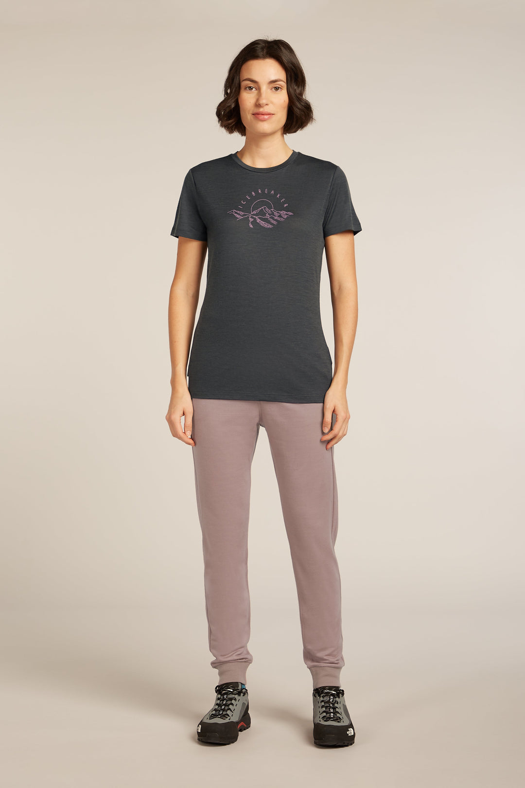 Womens Merino 150 Tech Lite S S T-Shirt Sunrise Summit Obsidian 0A576O