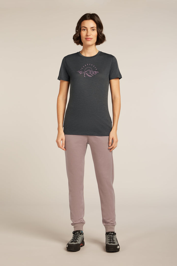 Womens Merino 150 Tech Lite S S T-Shirt Sunrise Summit Obsidian 0A576O